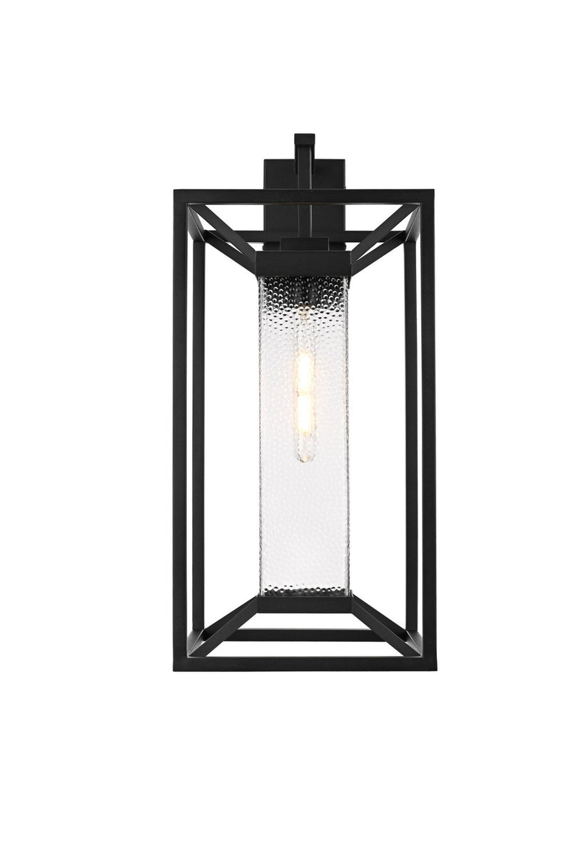 Elegant Lighting OD329W26BK One Light Outdoor Wall Sconce, Black