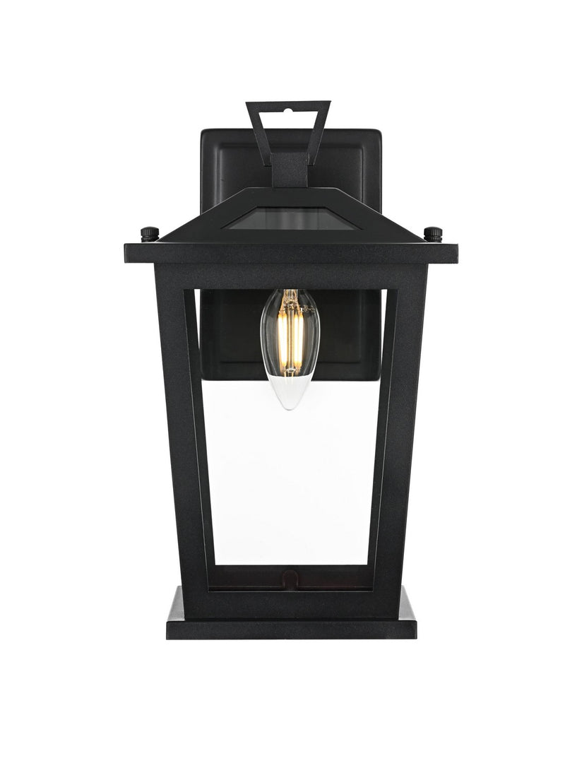 Elegant Lighting OD333W12BK One Light Outdoor Wall Sconce, Black