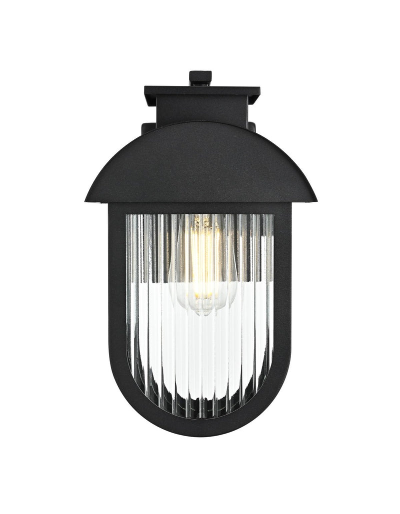 Elegant Lighting OD338W13BK One Light Outdoor Wall Sconce, Black