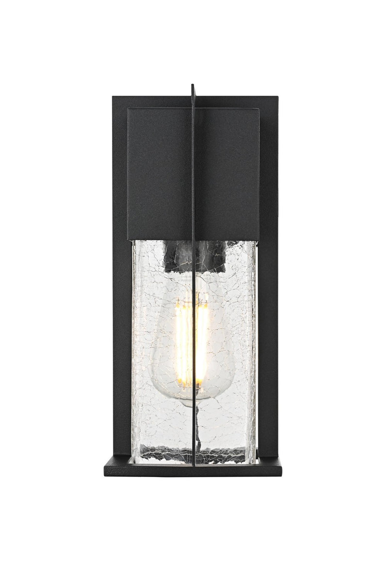 Elegant Lighting OD340W12BK One Light Outdoor Wall Sconce, Black
