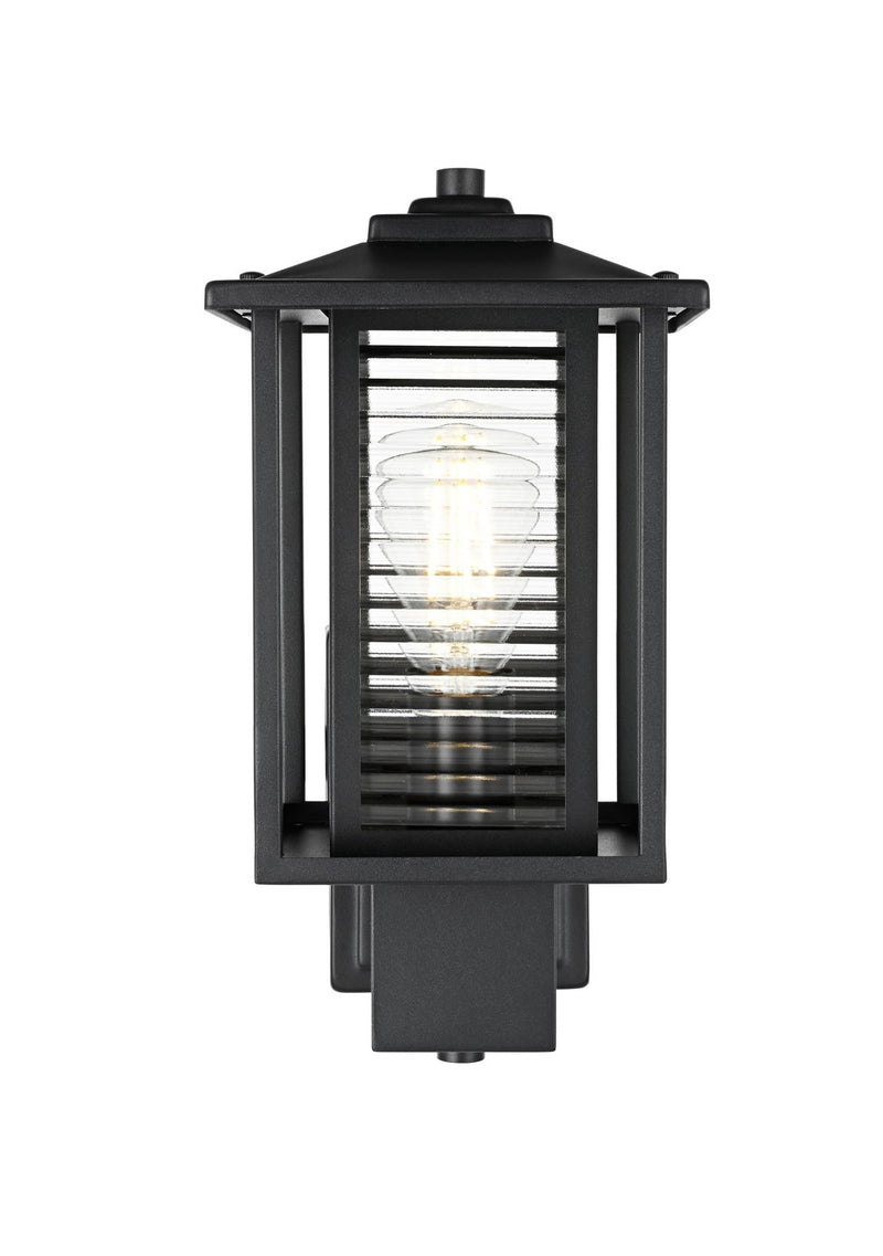 Elegant Lighting OD344W14BK One Light Outdoor Wall Sconce, Black