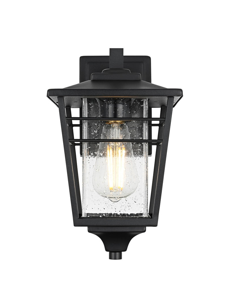 Elegant Lighting OD347W13BK One Light Outdoor Wall Sconce, Black