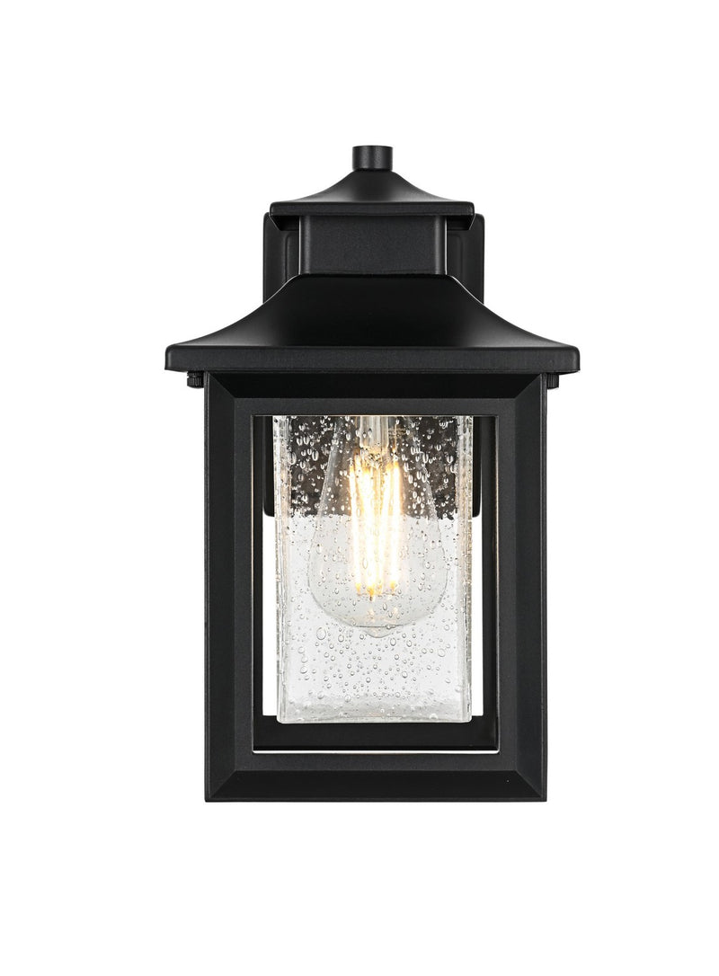 Elegant Lighting OD348W12BK One Light Outdoor Wall Sconce, Black
