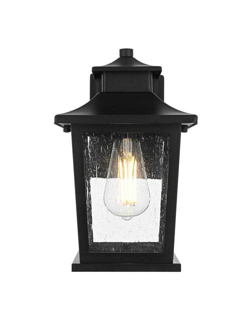 Elegant Lighting OD351W12BK One Light Outdoor Wall Sconce, Black