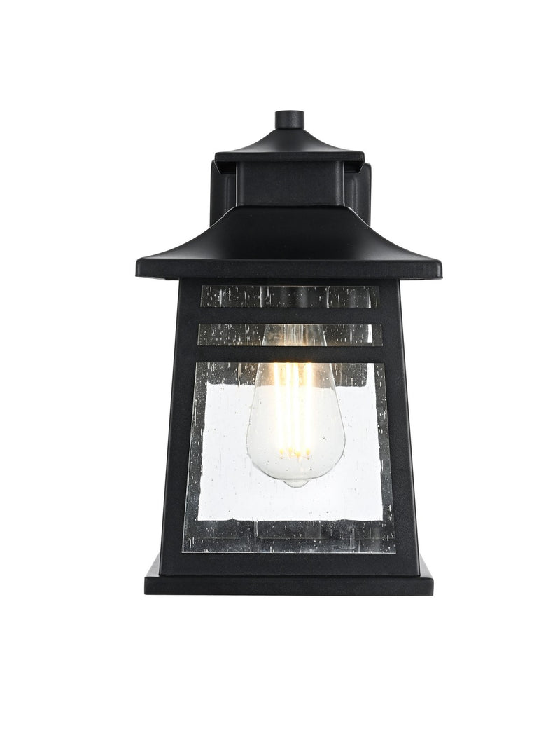 Elegant Lighting OD352W12BK One Light Outdoor Wall Sconce, Black