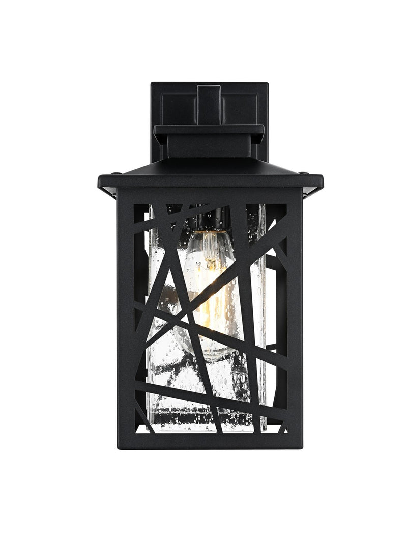 Elegant Lighting OD353W13BK One Light Outdoor Wall Sconce, Black