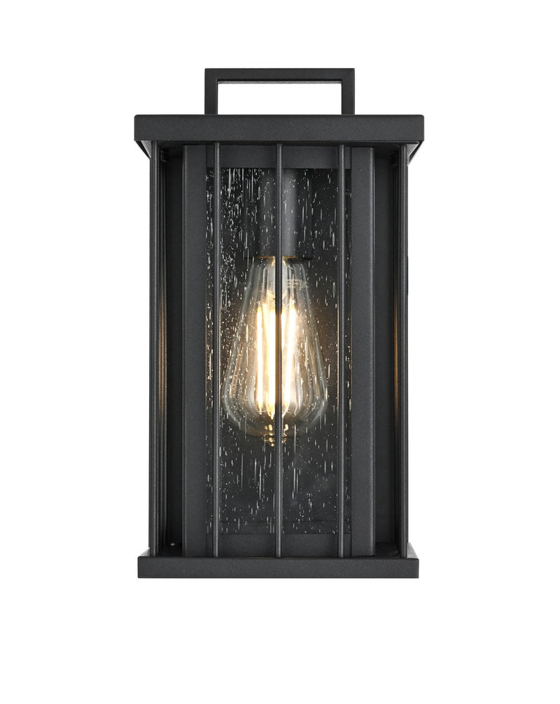 Elegant Lighting OD357W12BK One Light Outdoor Wall Sconce, Black