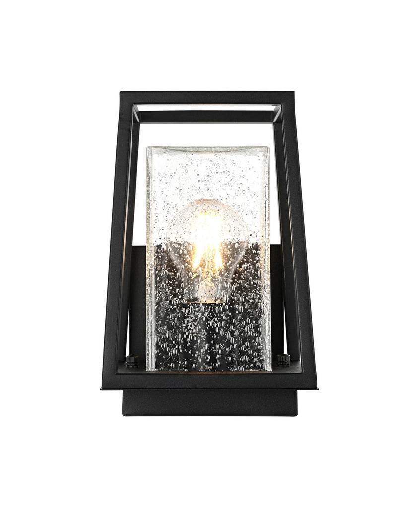 Elegant Lighting OD359W10BK One Light Outdoor Wall Sconce, Black