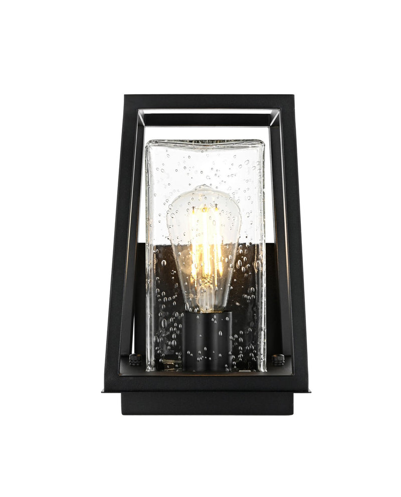 Elegant Lighting OD359W11BK One Light Outdoor Wall Sconce, Black