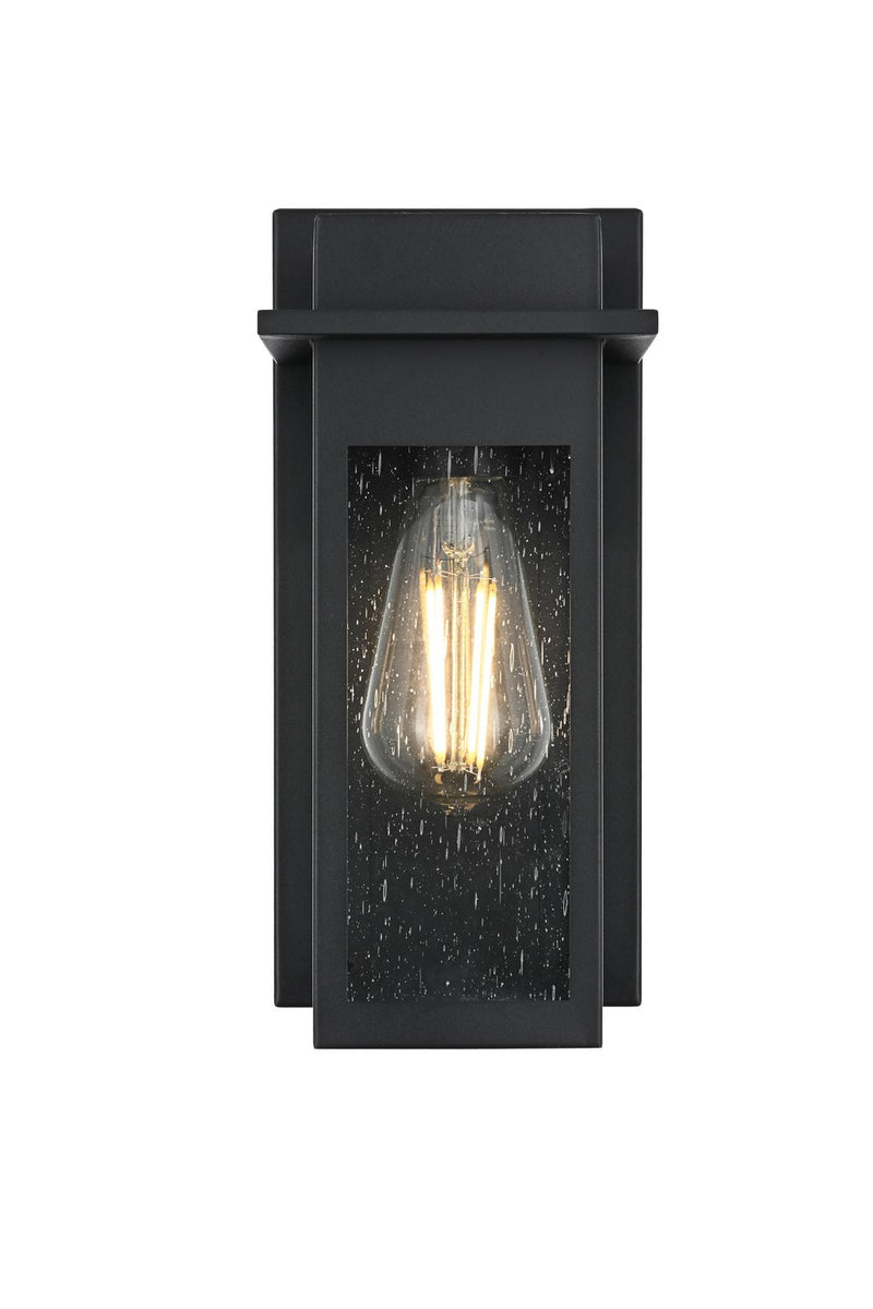 Elegant Lighting OD362W11BK One Light Outdoor Wall Sconce, Black