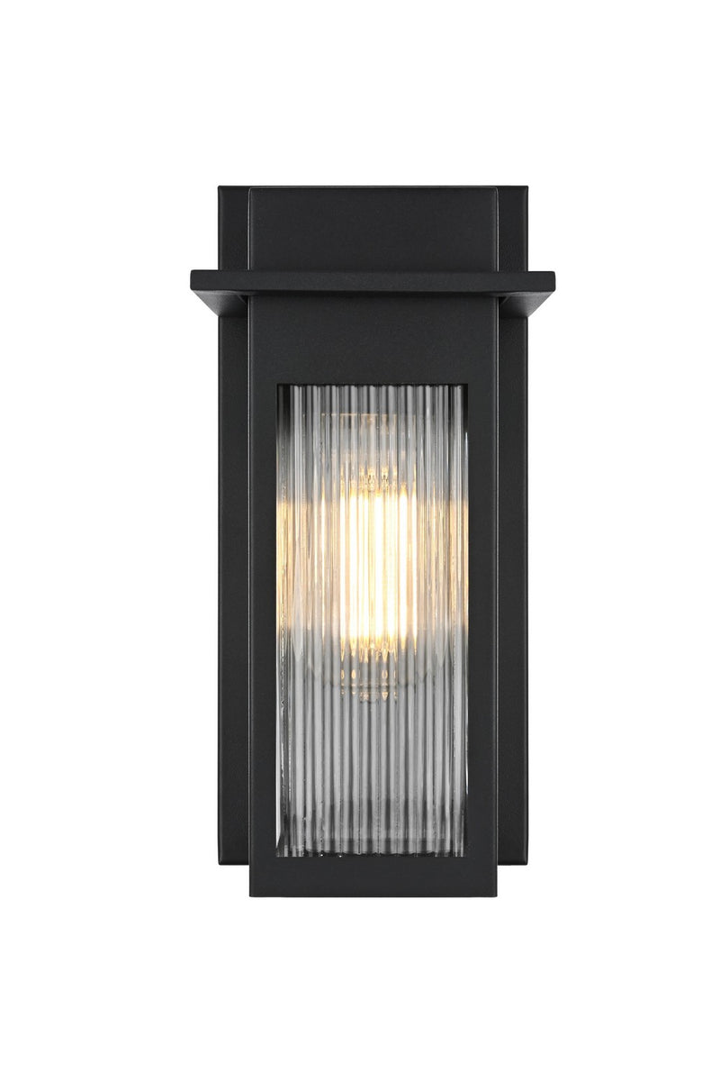 Elegant Lighting OD364W11BK One Light Outdoor Wall Sconce, Black