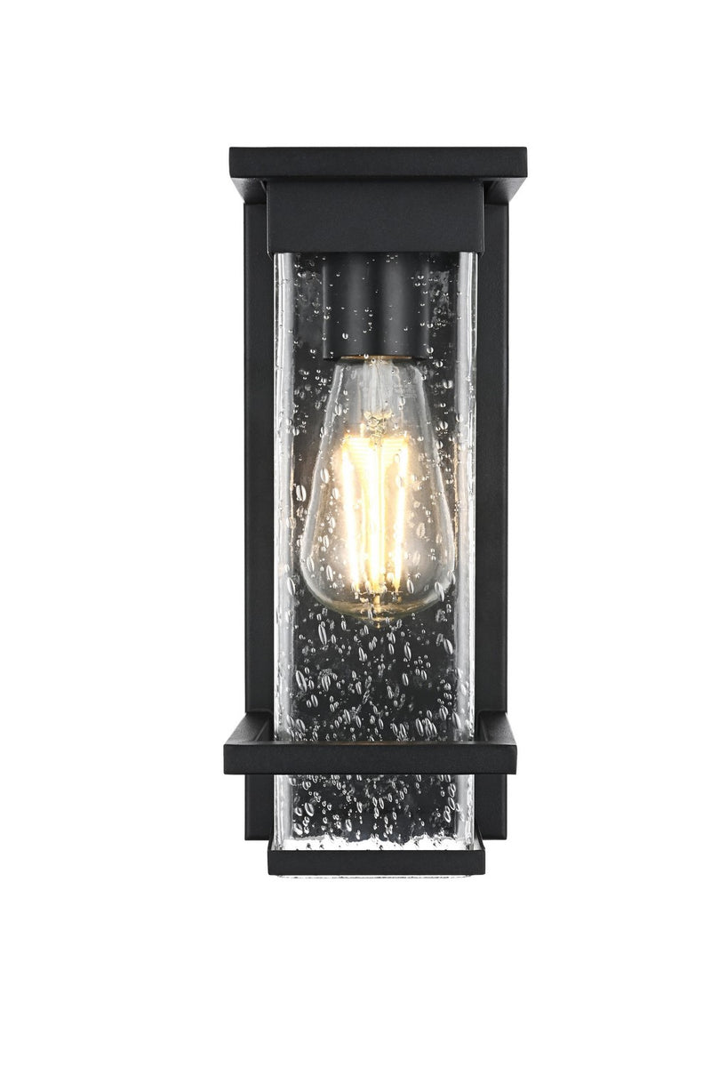 Elegant Lighting OD367W12BK One Light Outdoor Wall Sconce, Black