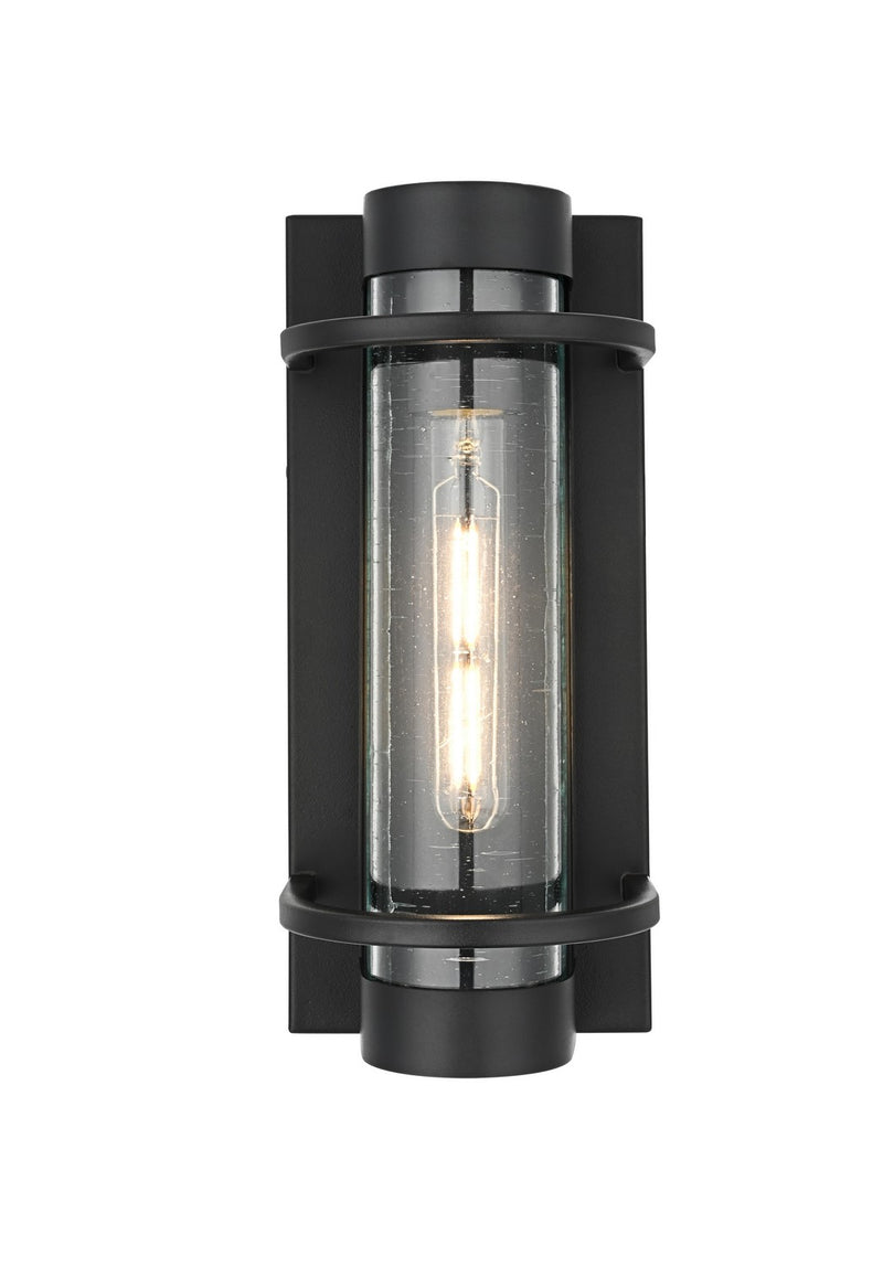 Elegant Lighting OD368W13BK One Light Outdoor Wall Sconce, Black