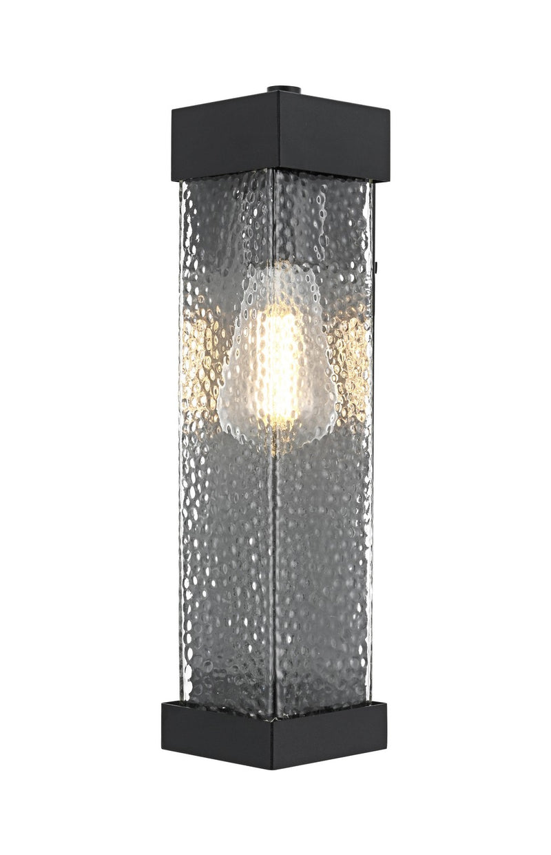 Elegant Lighting OD370W14BK One Light Outdoor Wall Sconce, Black
