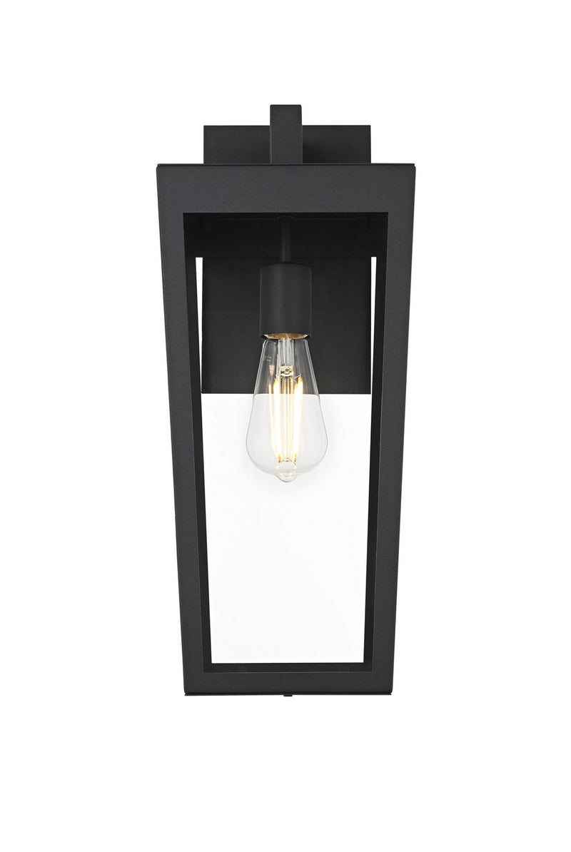 Elegant Lighting OD405W18BK One Light Outdoor Wall Sconce, Black