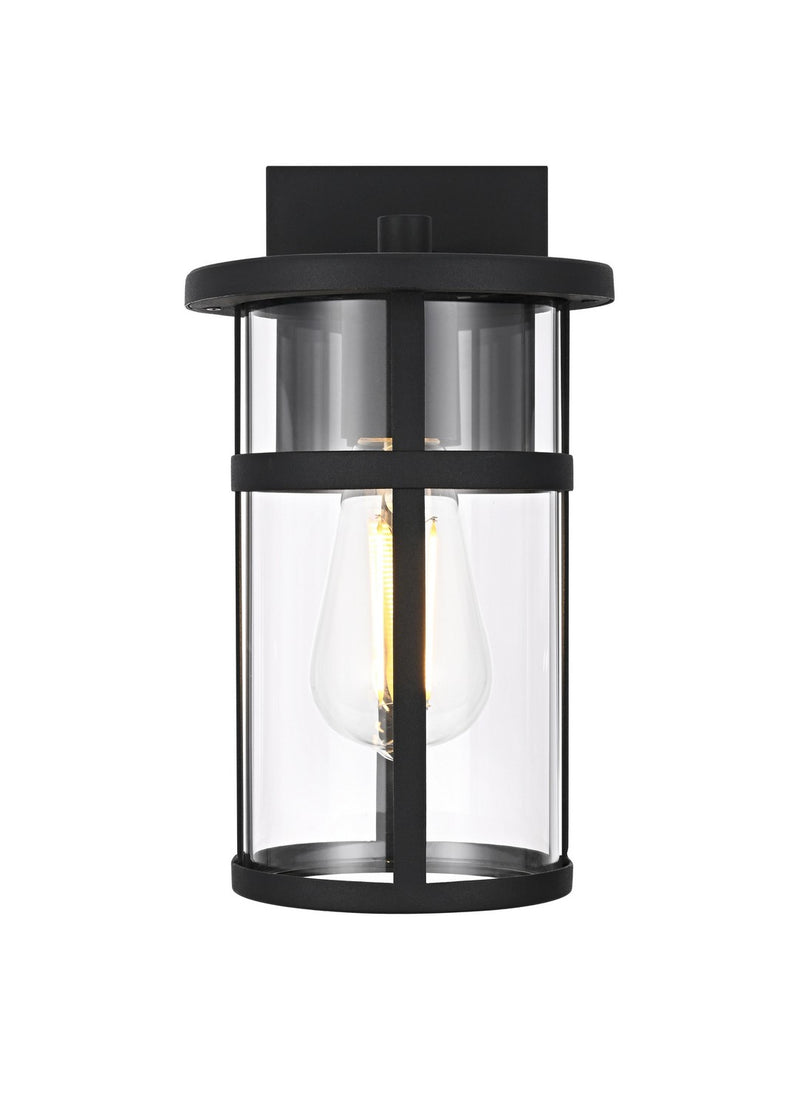 Elegant Lighting OD406W11BK One Light Outdoor Wall Sconce, Black