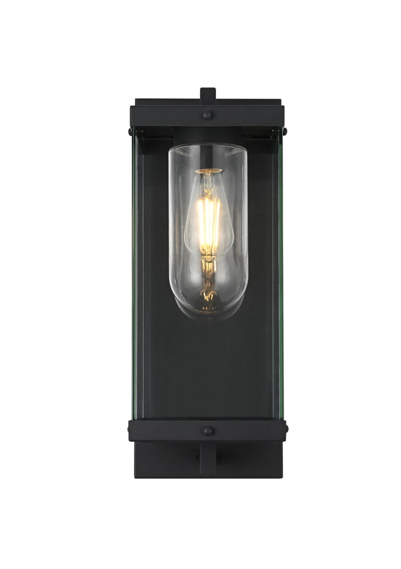 Elegant Lighting OD409W21BK One Light Outdoor Wall Sconce, Black
