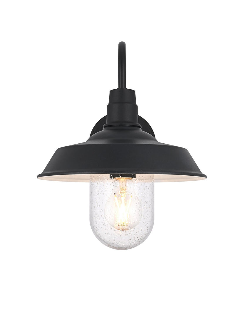 Elegant Lighting OD415W15BK One Light Outdoor Wall Sconce, Black