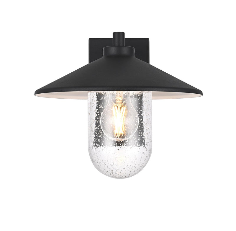 Elegant Lighting OD416W10BK One Light Outdoor Wall Sconce, Black