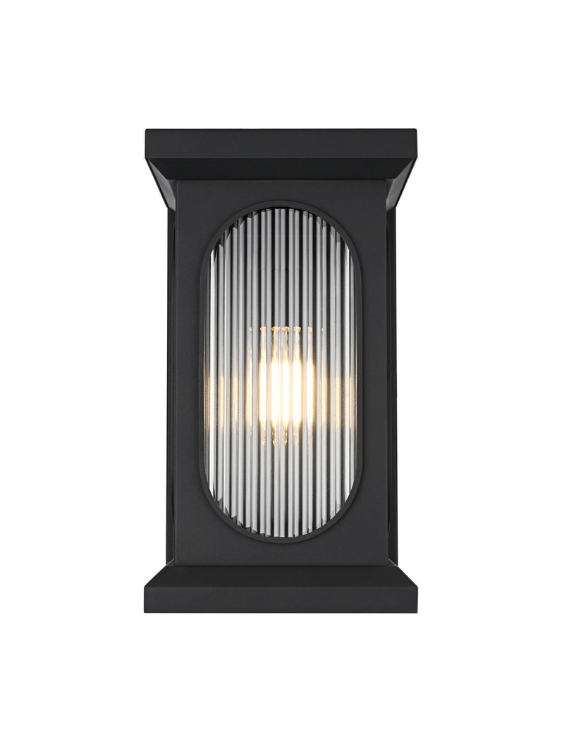 Elegant Lighting OD417W17BK One Light Outdoor Wall Sconce, Black