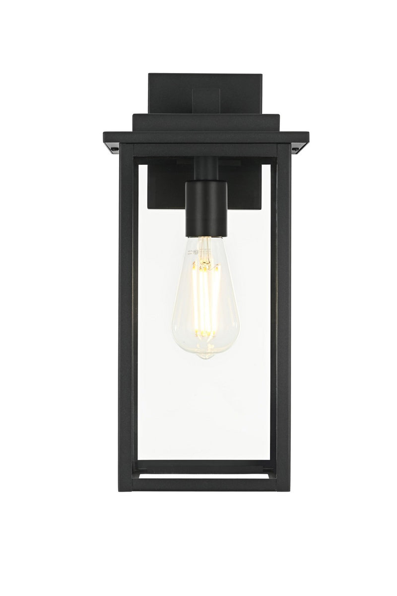 Elegant Lighting OD50126W15BK One Light Outdoor Wall Sconce, Black