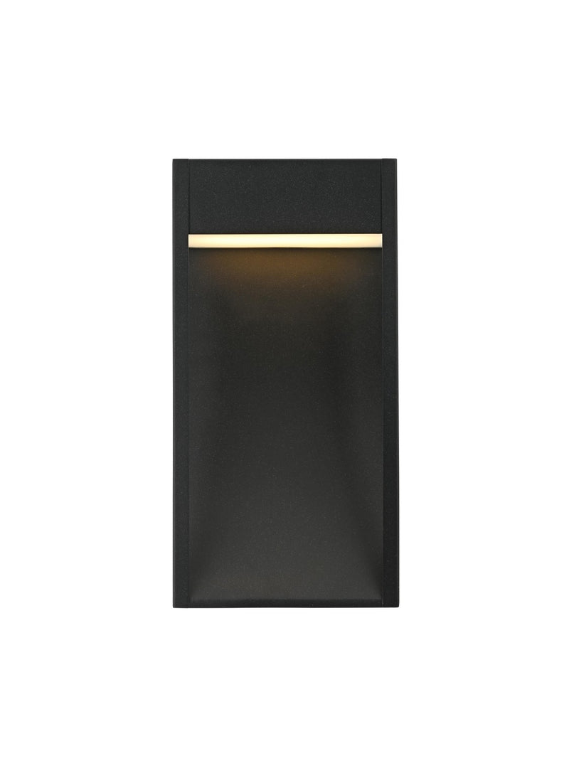 Elegant Lighting OD504W15BK LED Outdoor Wall Sconce, Black