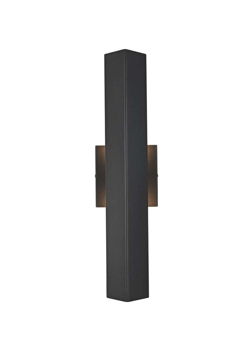 Elegant Lighting OD505W18BK LED Outdoor Wall Sconce, Black