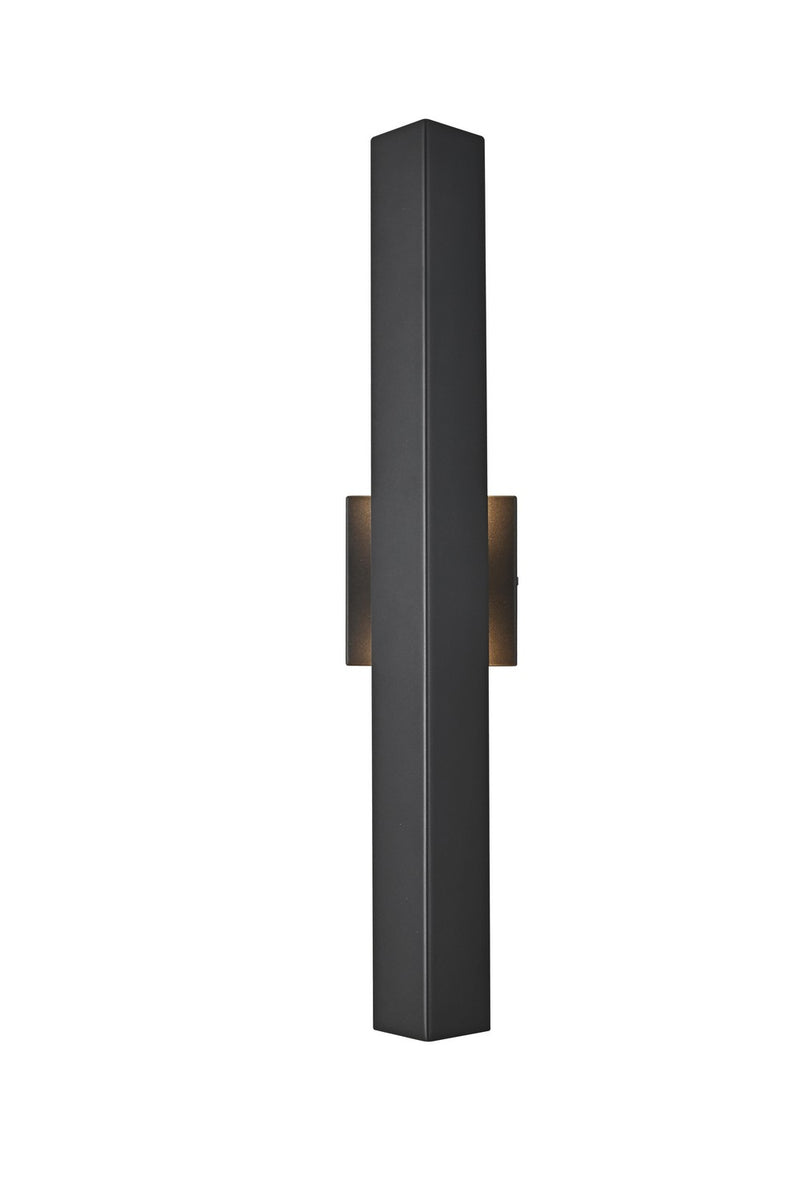 Elegant Lighting OD505W24BK LED Outdoor Wall Sconce, Black