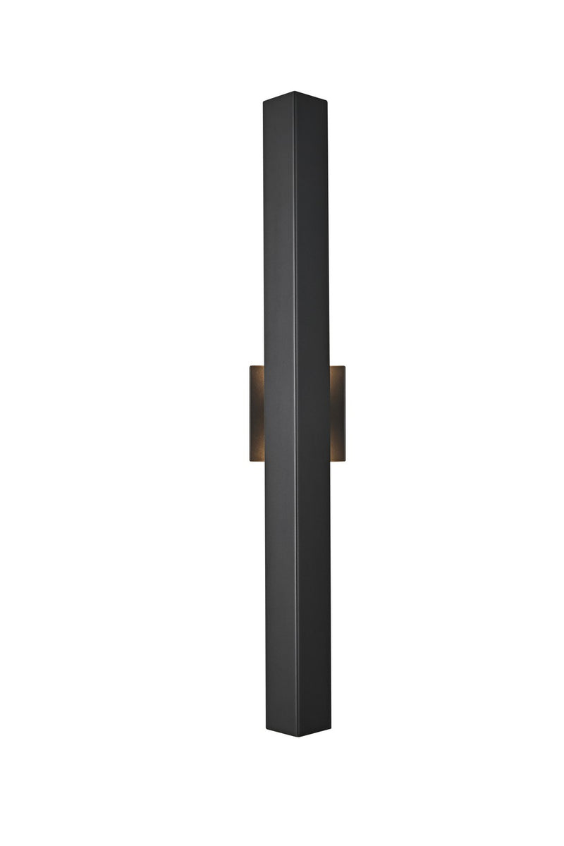 Elegant Lighting OD505W30BK LED Outdoor Wall Sconce, Black
