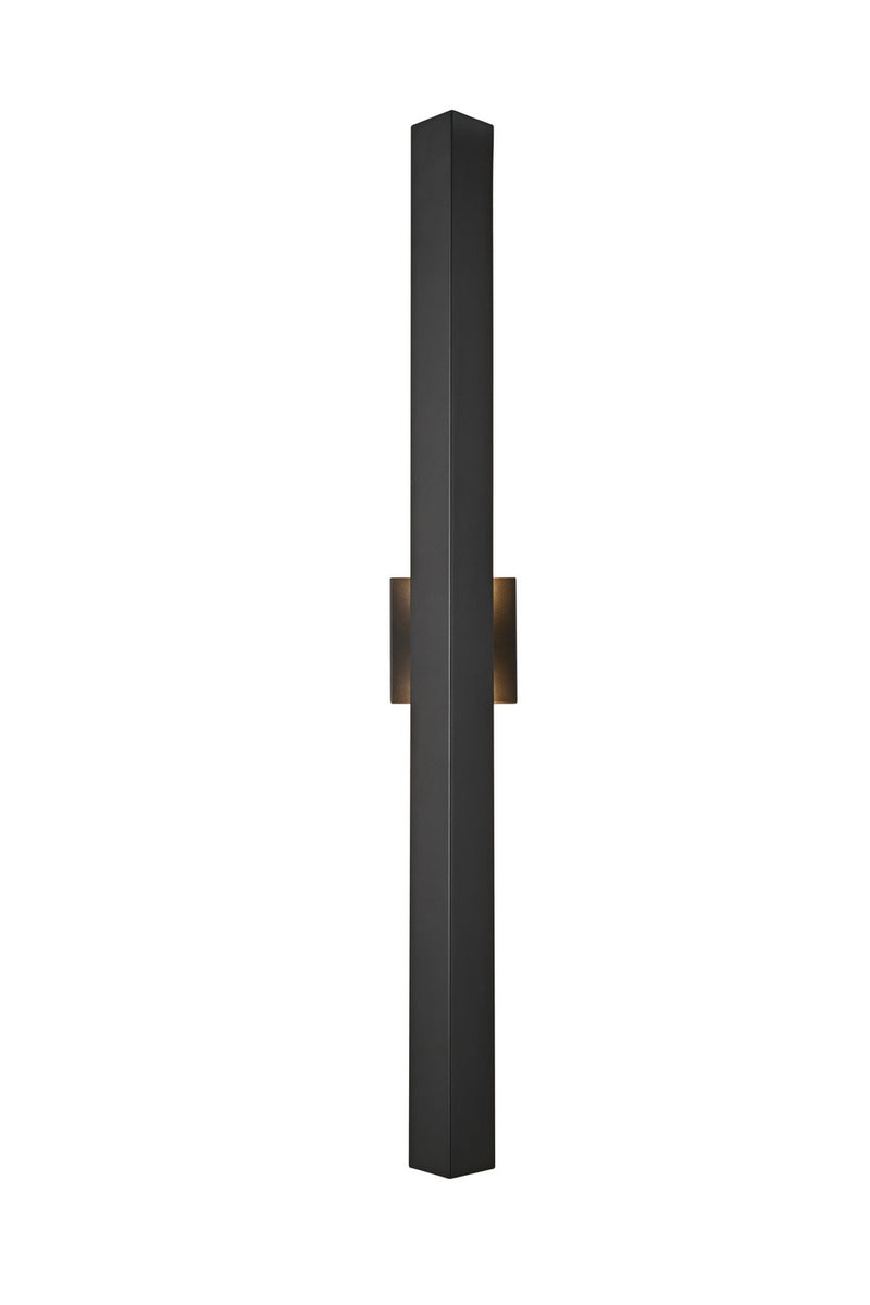 Elegant Lighting OD505W38BK LED Outdoor Wall Sconce, Black