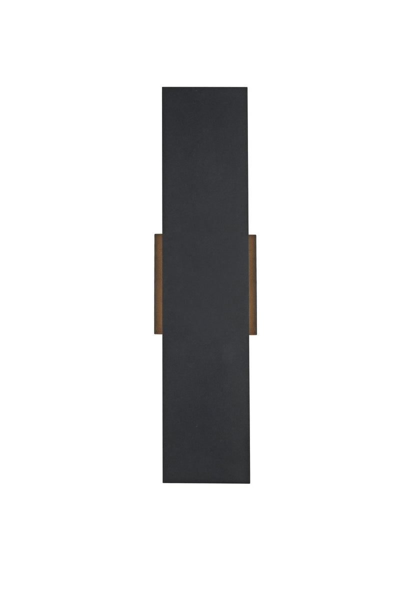 Elegant Lighting OD506W18BK LED Outdoor Wall Sconce, Black