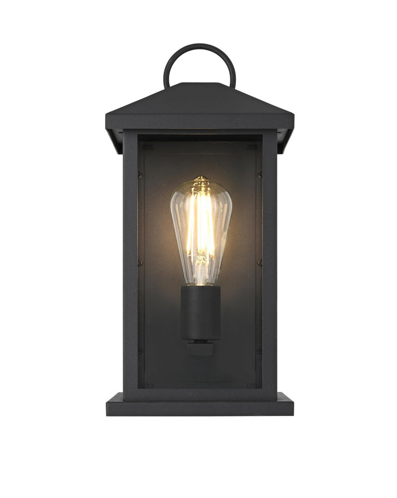 Elegant Lighting OD411W15BK One Light Outdoor Wall Sconce, Black