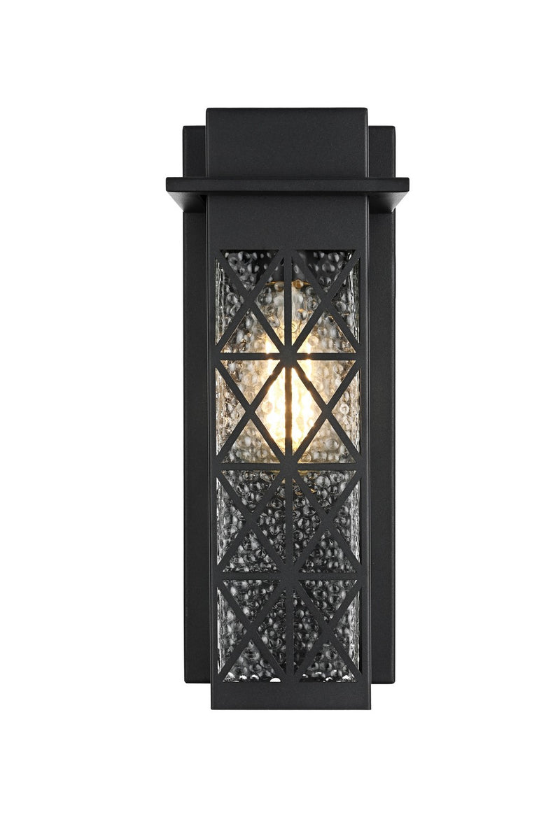 Elegant Lighting OD361W13BK One Light Outdoor Wall Sconce, Black