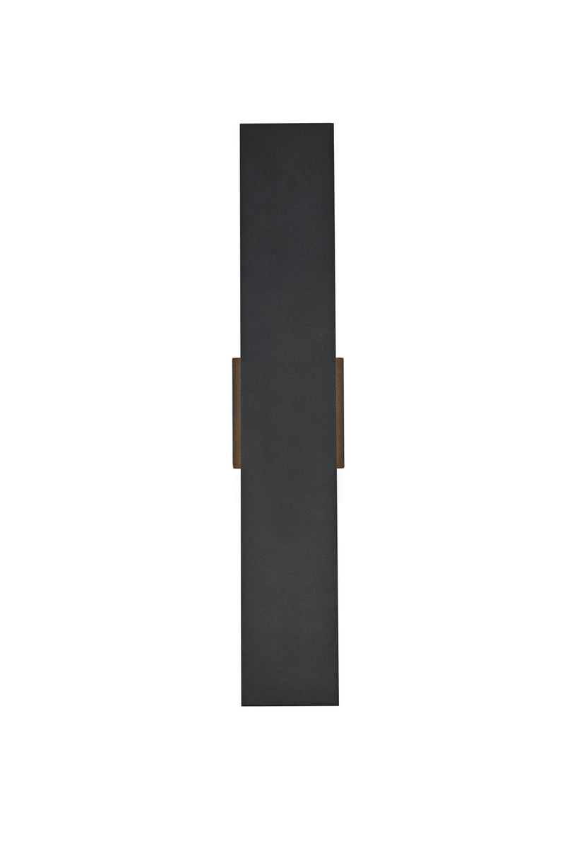 Elegant Lighting OD506W24BK LED Outdoor Wall Sconce, Black