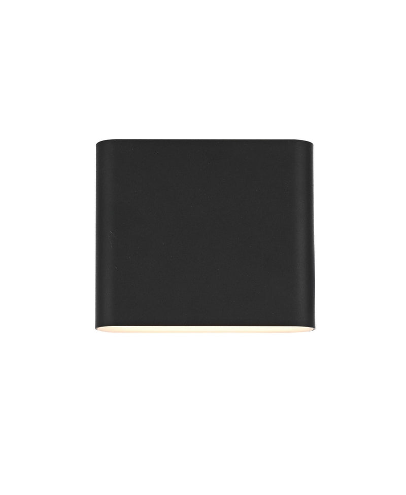 Elegant Lighting OD507W9BK LED Outdoor Wall Sconce, Black