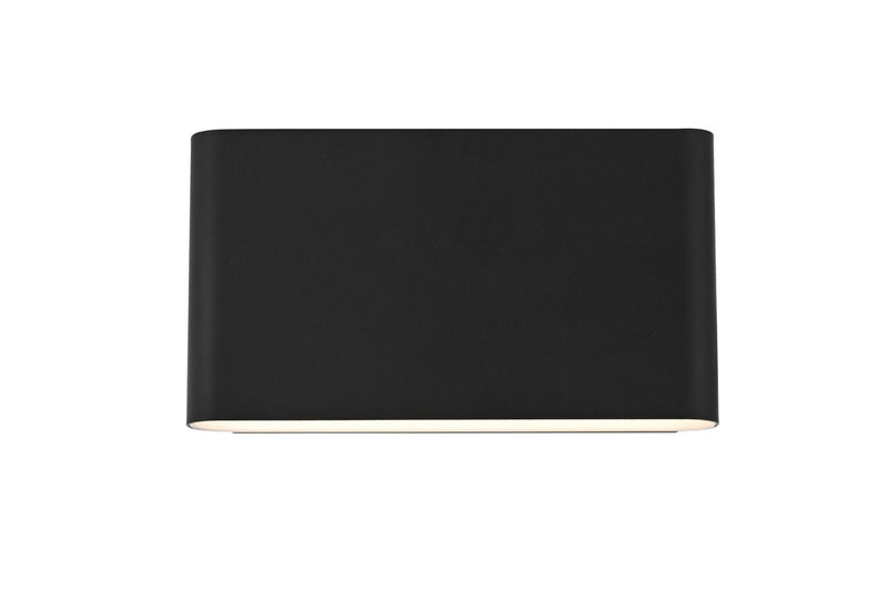 Elegant Lighting OD509W6BK LED Outdoor Wall Sconce, Black