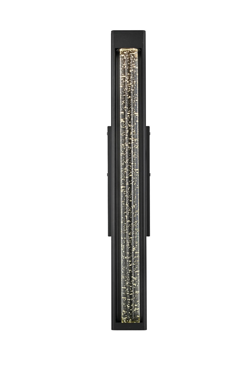 Elegant Lighting OD604W32BK LED Outdoor Wall Sconce, Black and Clear