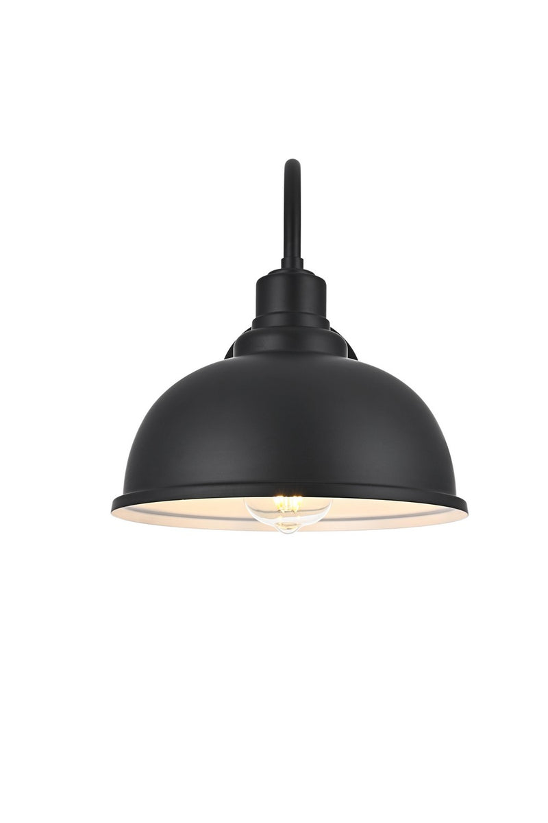 Elegant Lighting OD801W11BK One Light Outdoor Wall Sconce, Black