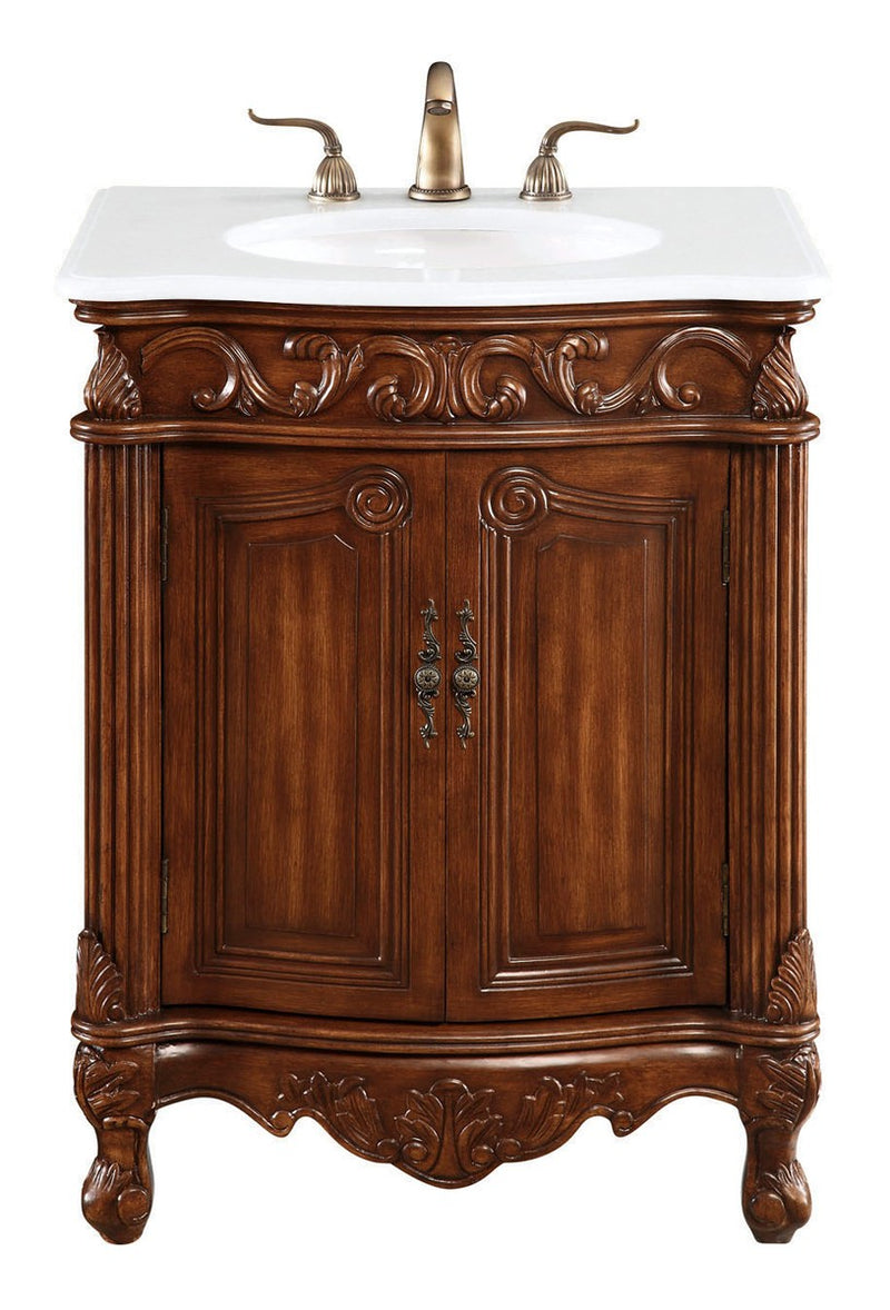 Elegant Lighting VF-1007-VW Single Bathroom Vanity, Teak