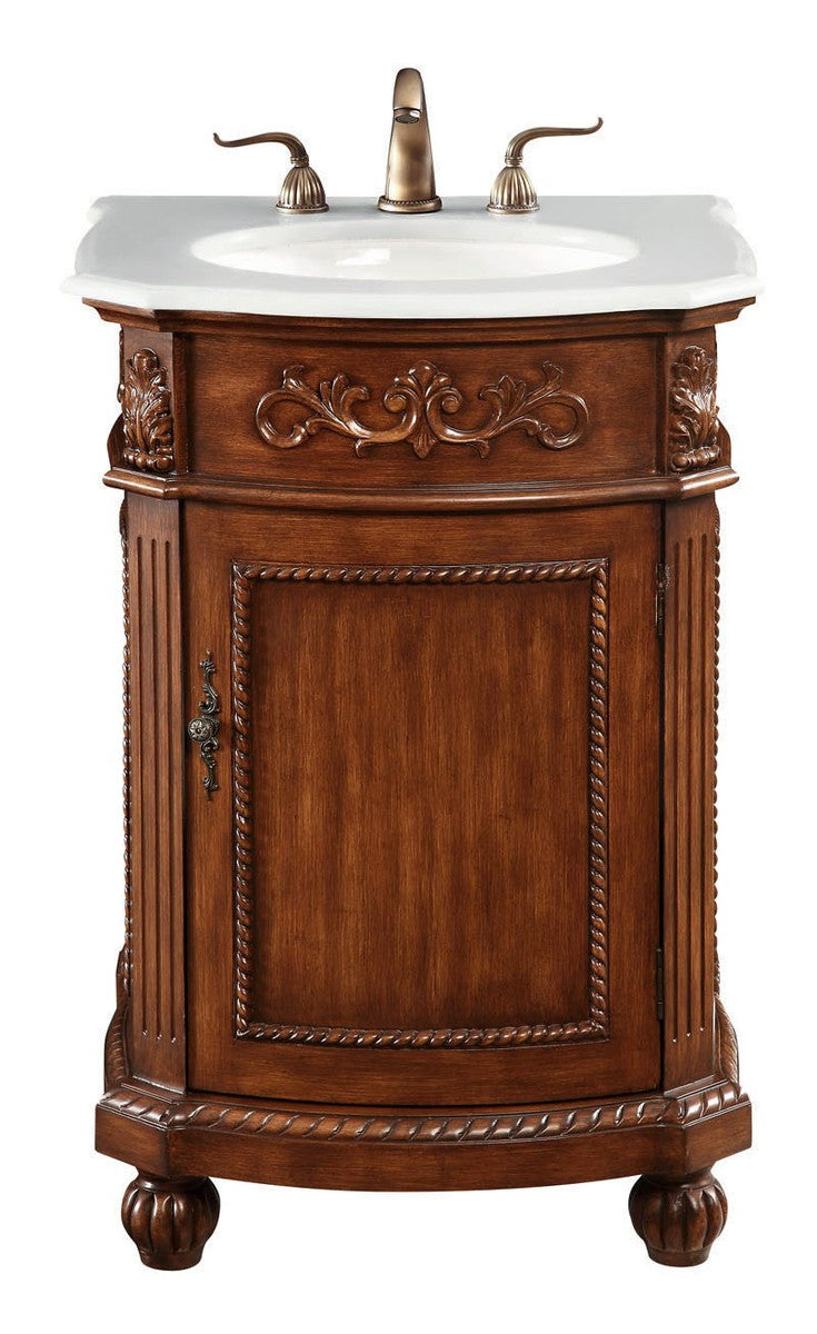 Elegant Lighting VF-1009-VW Single Bathroom Vanity, Teak