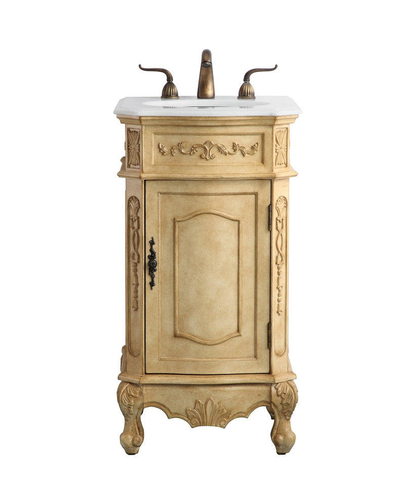 Elegant Lighting VF10119AB-VW Single Bathroom Vanity, Antique beige