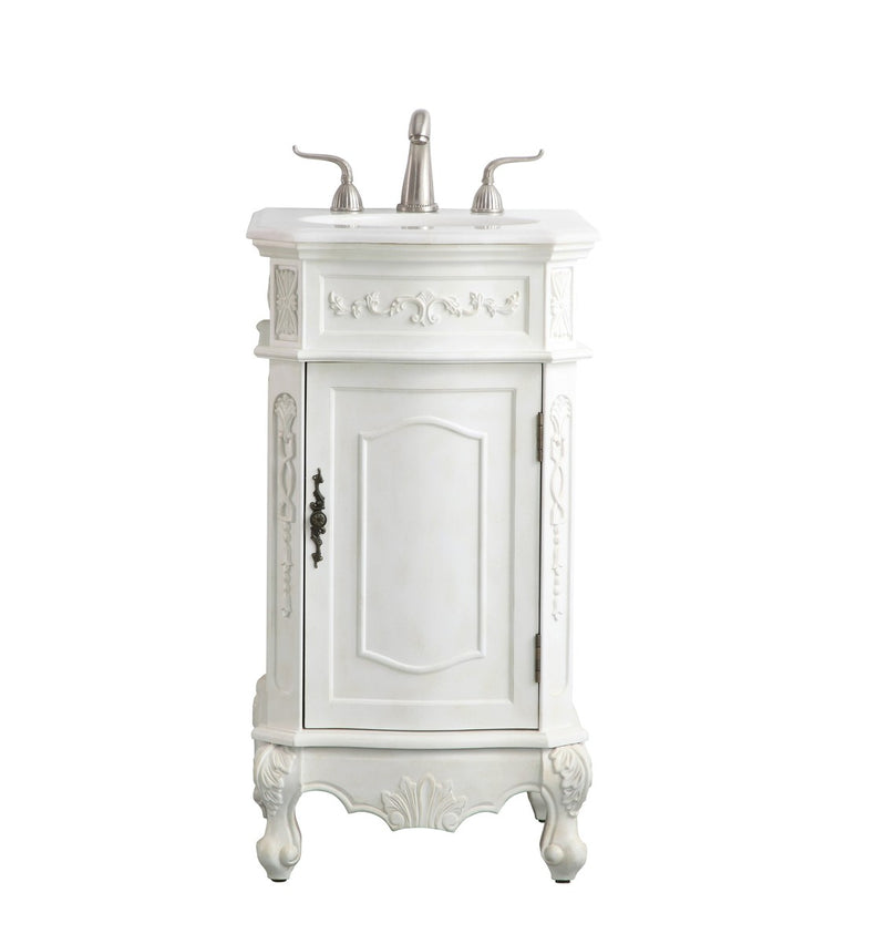 Elegant Lighting VF10119AW-VW Single Bathroom Vanity, Antique white