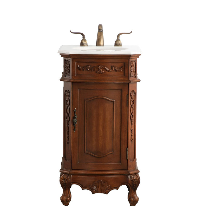 Elegant Lighting VF10119TK-VW Single Bathroom Vanity, Teak