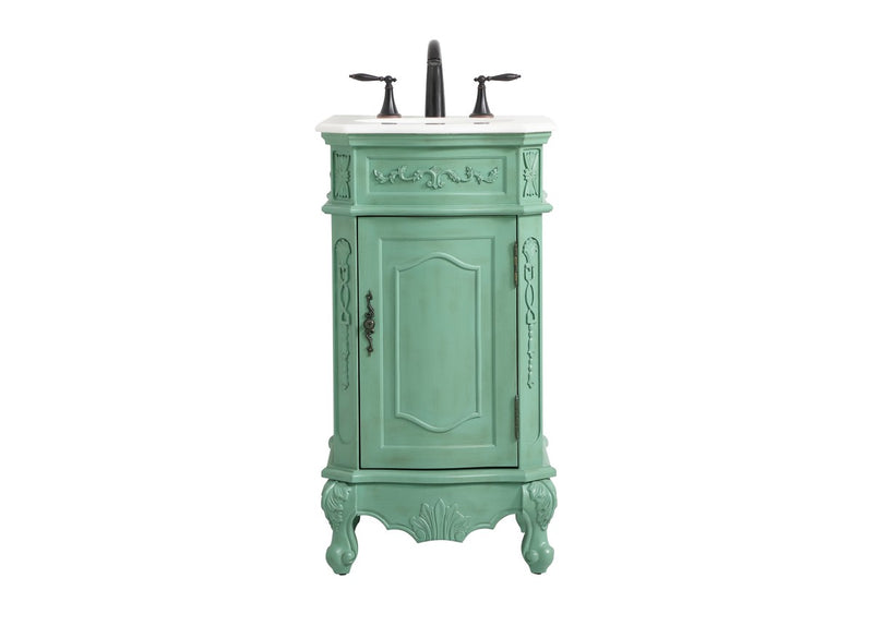 Elegant Lighting VF10119VM-VW Single Bathroom Vanity, Vintage mint