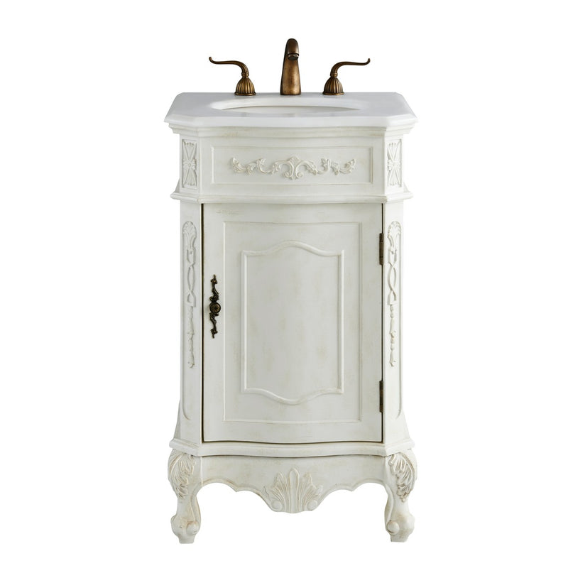 Elegant Lighting VF10121AW-VW Single Bathroom Vanity, Antique white