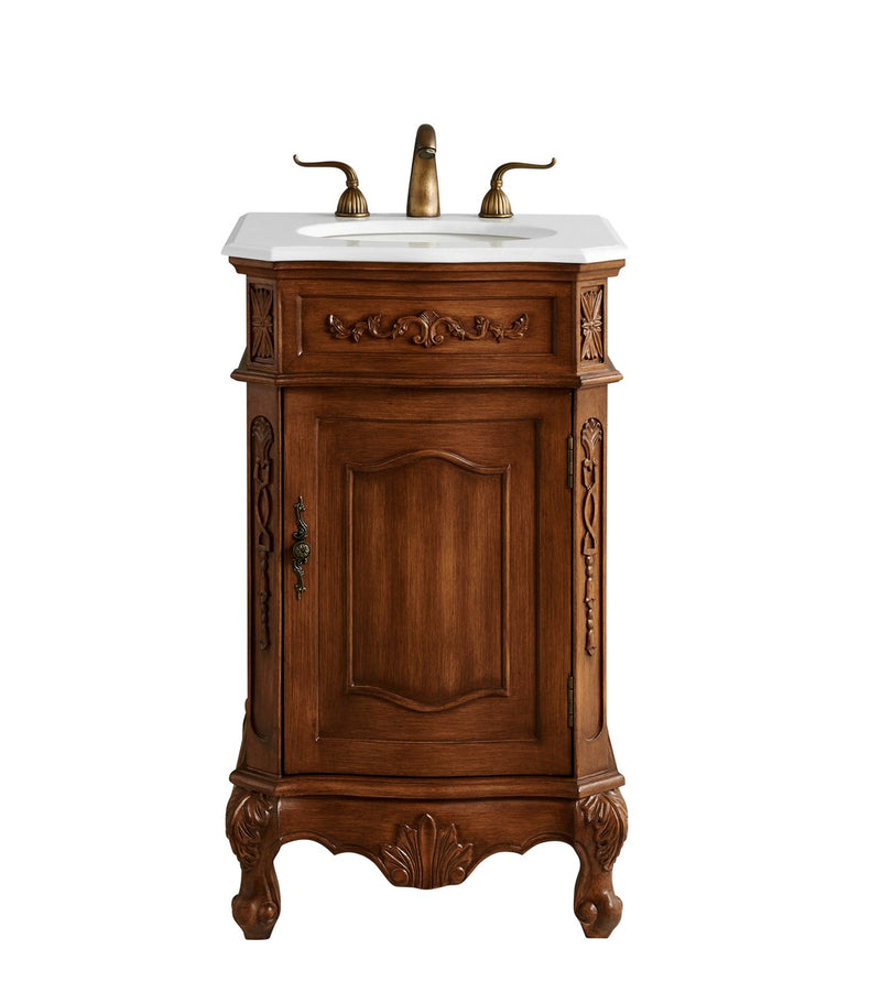 Elegant Lighting VF10121TK-VW Single Bathroom Vanity, Teak