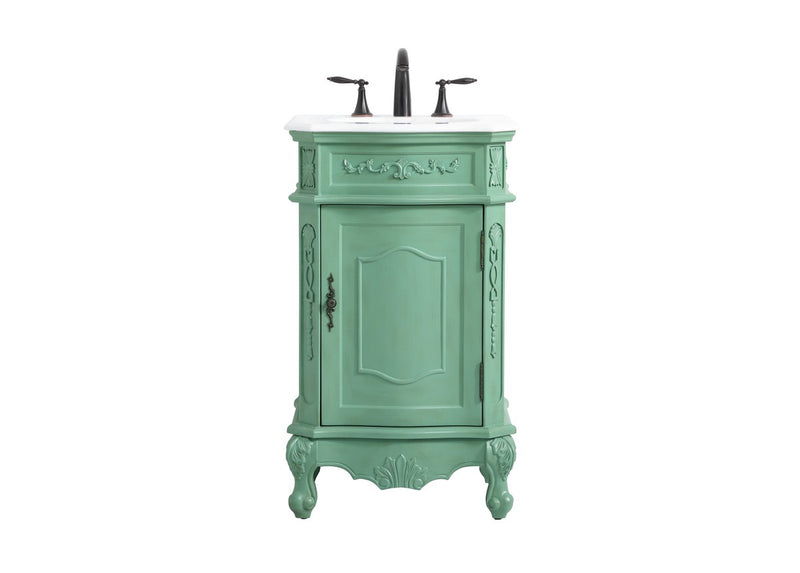 Elegant Lighting VF10121VM-VW Single Bathroom Vanity, Vintage mint