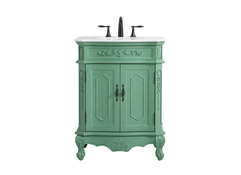 Elegant Lighting VF10127VM-VW Single Bathroom Vanity, Vintage mint