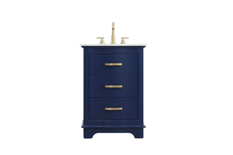Elegant Lighting VF10224BL Bathroom Vanity, Blue