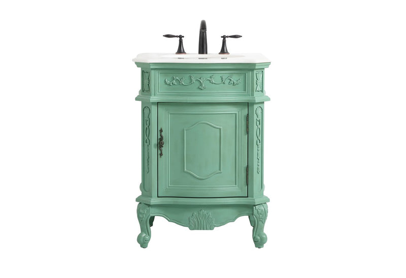 Elegant Lighting VF-1031VM-VW Single Bathroom Vanity, Vintage mint